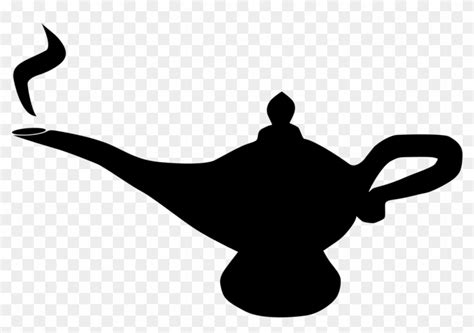 Library Of Genie Lamp Vector Black And White Png Files