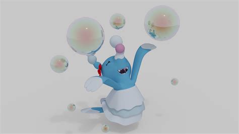 Furrybooru 16 9 3d Artwork Ambiguous Gender Blue Body Brionne Bubble Digital Media Artwork