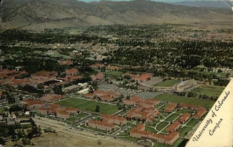 Aerial View University Of Colorado Boulder Co Postcard