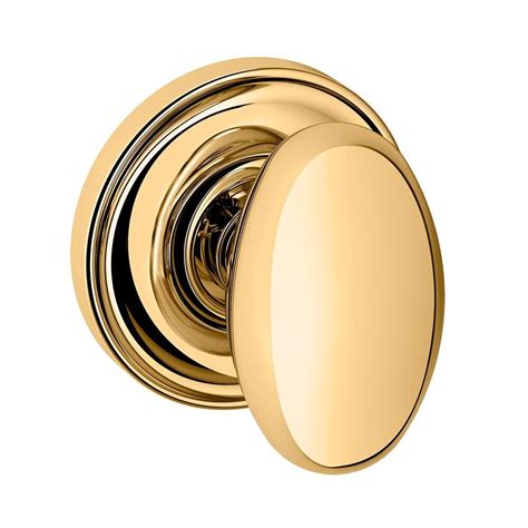 Quick Ship Dummy Set Egg Door Knob With Classic Rose In Unlacquered