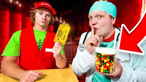 12 weird ways to sneak candy into the movie theater youtube
