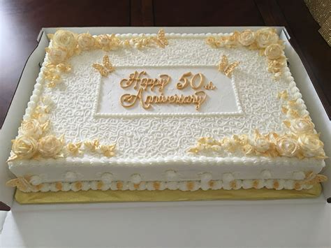 Anniversary Sheet Cake By Tried And True Home Bakery 50th Anniversary