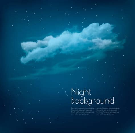 Night Sky Background With Clouds Vector Eps Uidownload