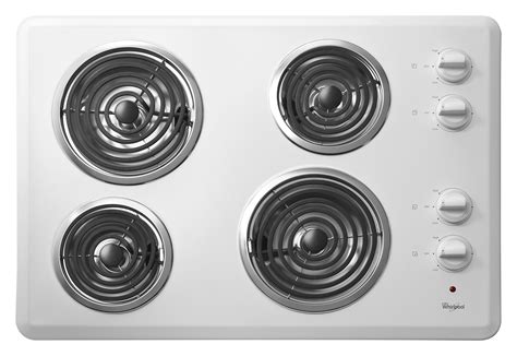 Whirlpool Wcc31430aw 30 Electric Cooktop With 4 Coil Elements And