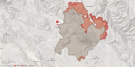 California Fire Map Updates As Oak Fire Rages By Yosemite National Park
