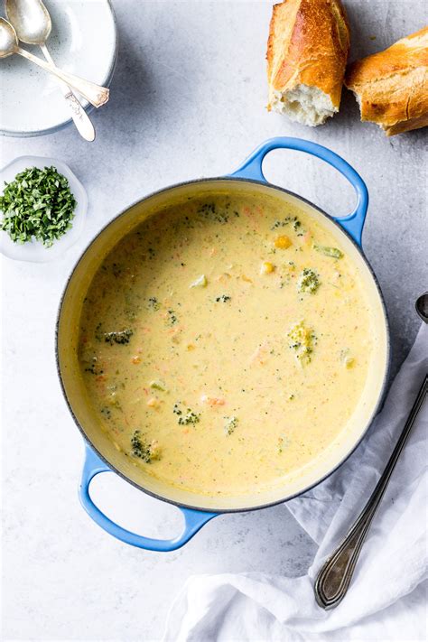 Broccoli Cauliflower Cheddar Soup 30 Minute Meal Fork In The Kitchen