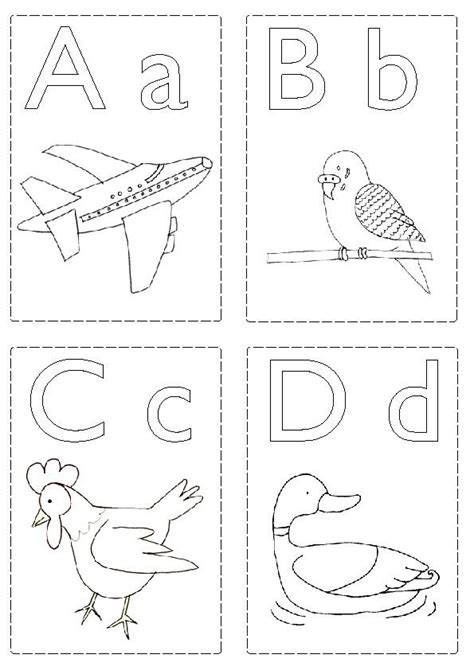 Alphabet Flash Cards Coloring Pages Download And Print For Free