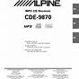 Alpine Cde 9874e Owner's Manual