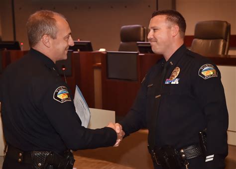 Tustin Police Department Welcomes Two New Officers Promotes Three