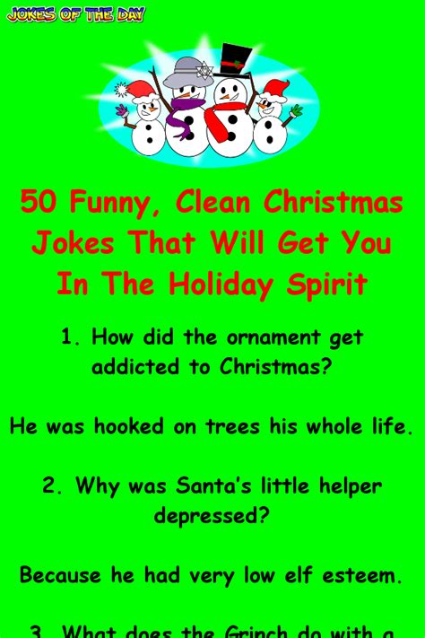 We have a genetic predisposition for diarrhea. 50 Funny, Clean Christmas Jokes That Will Get You In The ...
