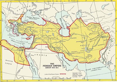 Persian Empire Circa 500 Ce Persian Empire Map Map Persian Empire