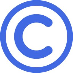Royal blue copyright icon - Free royal blue copyright icons