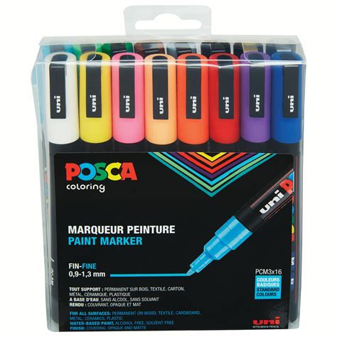 Free shipping on qualified orders! POSCA 16-Color Acrylic Paint Marker Set, Fine - Walmart ...