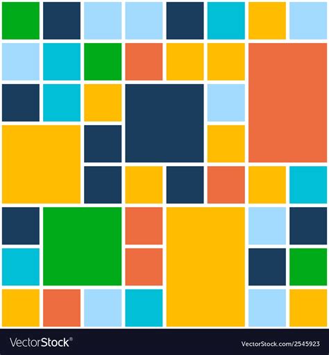 Squares Color Background Template For Flat Design Vector Image