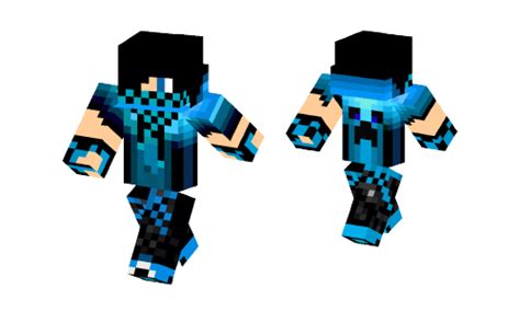 Blue Creeper Teenager Skin Minecraft Skins