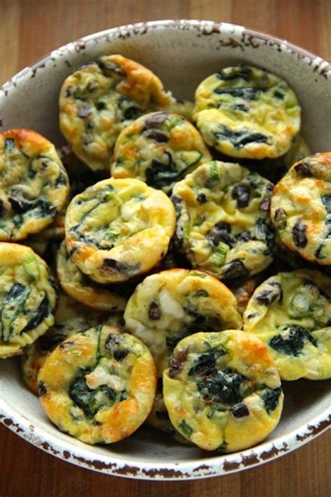 Spinach And Feta Mini Frittatas Vegetarian Appetizer