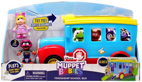 Disney Junior Muppet Babies Friendship School Bus 25 Set Lights Sounds