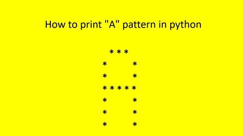 Python Pattern Programs Printing A Pattern In Python