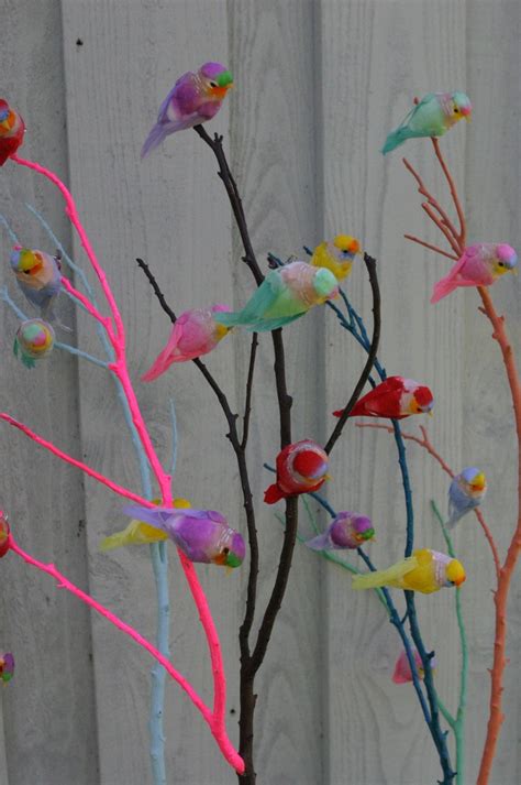 Love The Neon Pink Painted Branch Easy Diy Idea For Spring Home