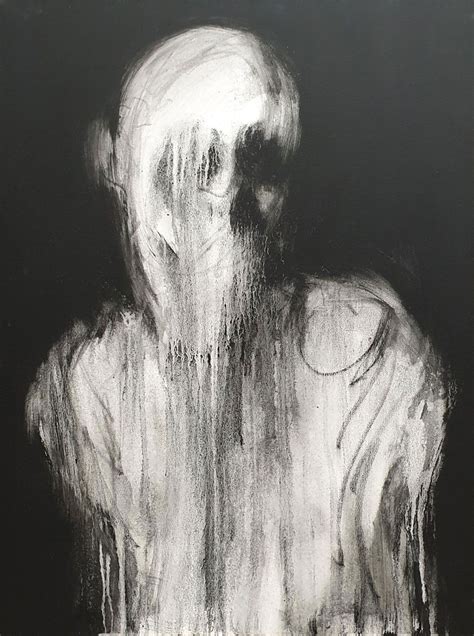 Acrylic Painting Of A Silhouette Of A Man With The Face Seemingly