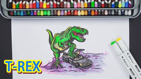 Find images of car cartoon. Draw A T-Rex｜Broken Car｜霸王龍｜Line Draft｜簡易繪圖恐龍｜Easy Drawing ...