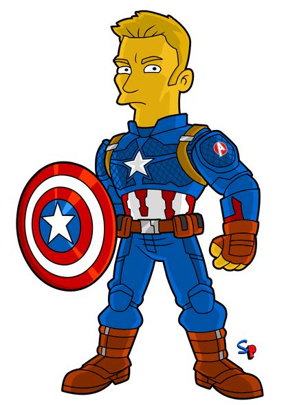 Springfield Punx Avengers Engame Captain America In 2021 Captain