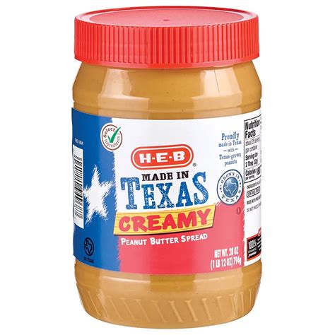 H E B Select Ingredients Creamy Texas Peanut Butter Spread Shop