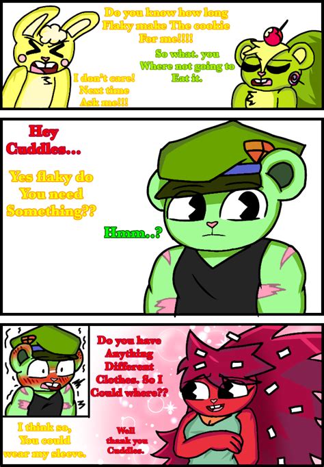 78 Htf Comic Flippy X Flaky In 2022 Cuddling Flippy I Dont Care