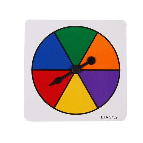 Hand2mind Rainbow Color Spinners Probability Spinner Dry