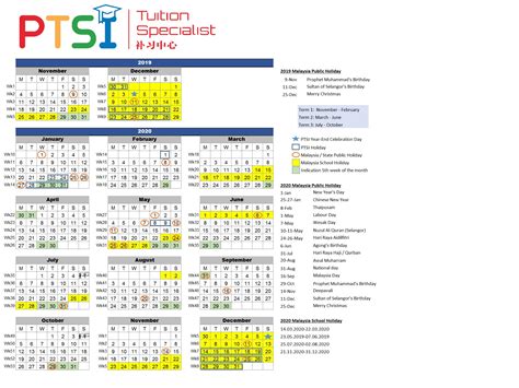 Calendar 2020 Selangor Public Holiday