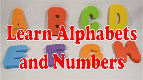 Learn Alphabets And Numbers Youtube