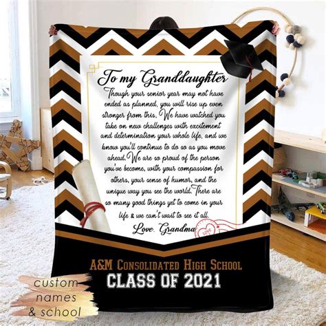 Letter Graduation To My Granddaughter I So Proud Of You Fleece Etsy