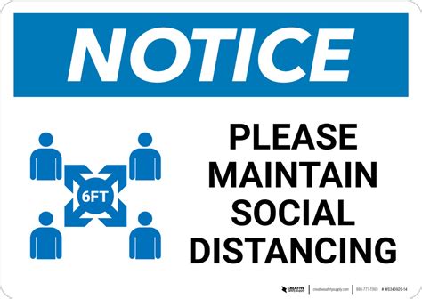 Notice: Please Maintain Social Distancing with Icon Landscape ...