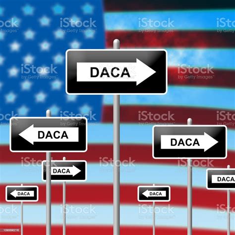 Daca Kids Dreamer Legislation Sign For Us Immigration 3d Illustration