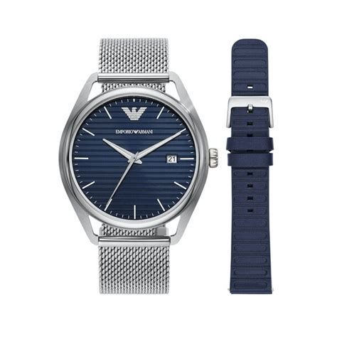 Buy Emporio Armani Emporio Armani Silver Watch Set Ar80054 Online