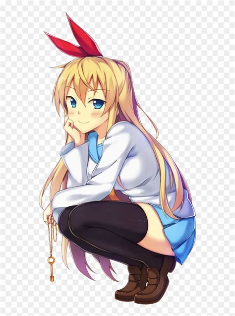 cute anime girl sitting