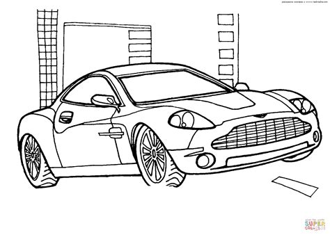 Aston Martin V12 Vanquish Coloring Page Free Printable Coloring Pages