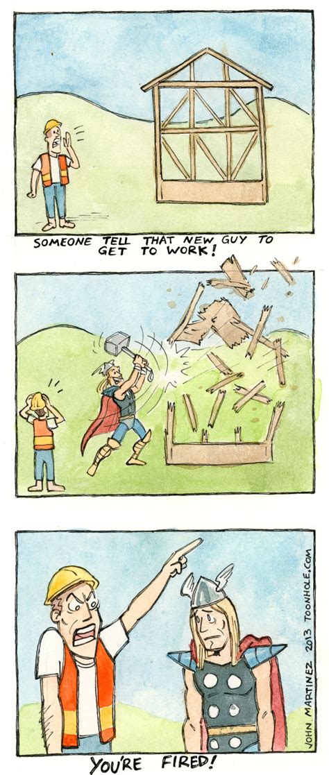 Youre Fired Toonhole Work Worker Thor Comics Funny
