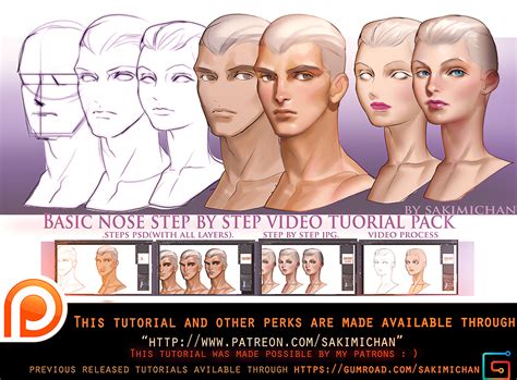 basic nose video tutorial pack .promo. by sakimichan on ...