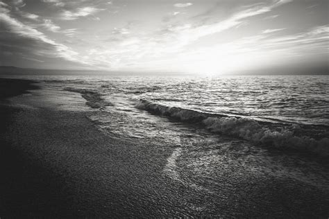 Free Stock Photo Of Beach Black And White Ocean