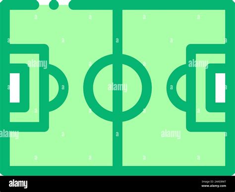 Football Field Icon Vector Outline Illustration Stock Vector Image