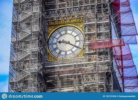 Big Ben Clock Tower Under Repair And Maintenance London UK Editorial Stock Image Image Of