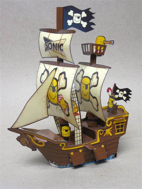 Sonic Paper Pirate Ship On Behance
