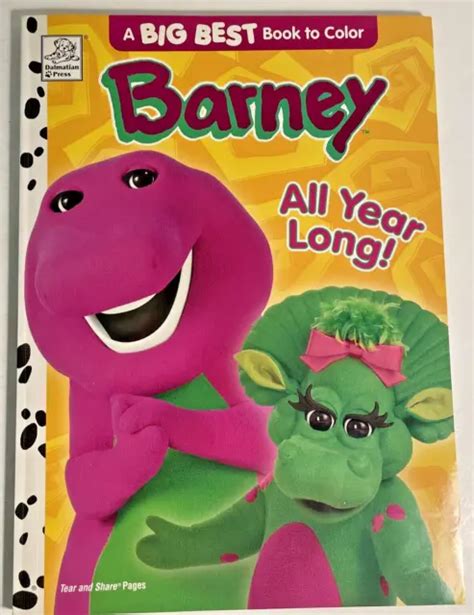 Vintage Barney And Baby Bop Coloring Book 1990s When I Grow Up And Weather