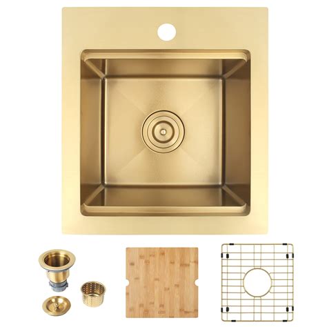 Buy Lqs Drop In Bar Sink Stainless Steel Small Kitchen Sink Gold Bar
