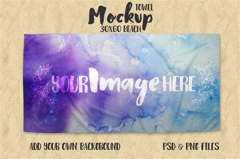 Download Beach towel mockup ~ Product Mockups ~ Creative Market