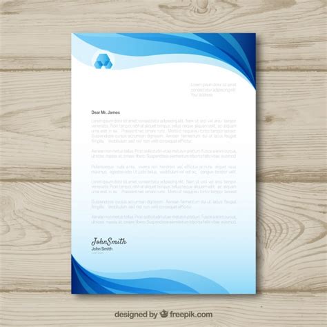 Letterhead Template In Gradient Style Free Vector