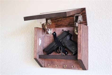 Wall Mounted Hidden Gun Safe Decor With Vintage American Flag Etsy
