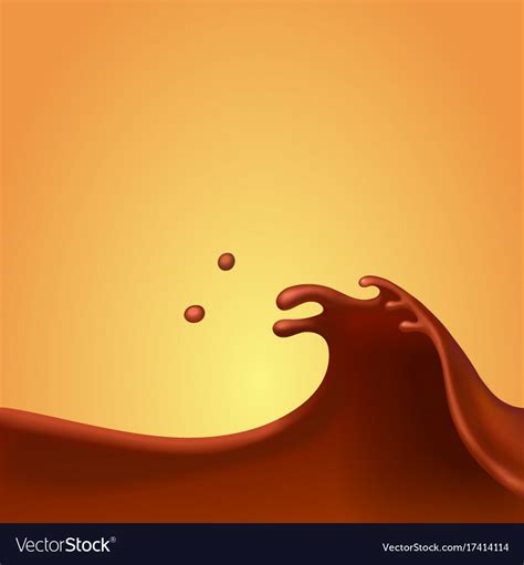 Splashing Chocolate Liquid Wave Royalty Free Vector Image