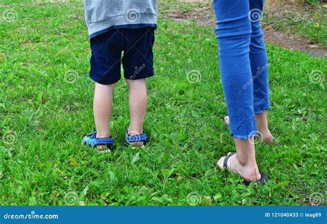 Children Legs Outdoors In Grass Stock Image Image Of Foot Human